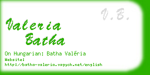 valeria batha business card